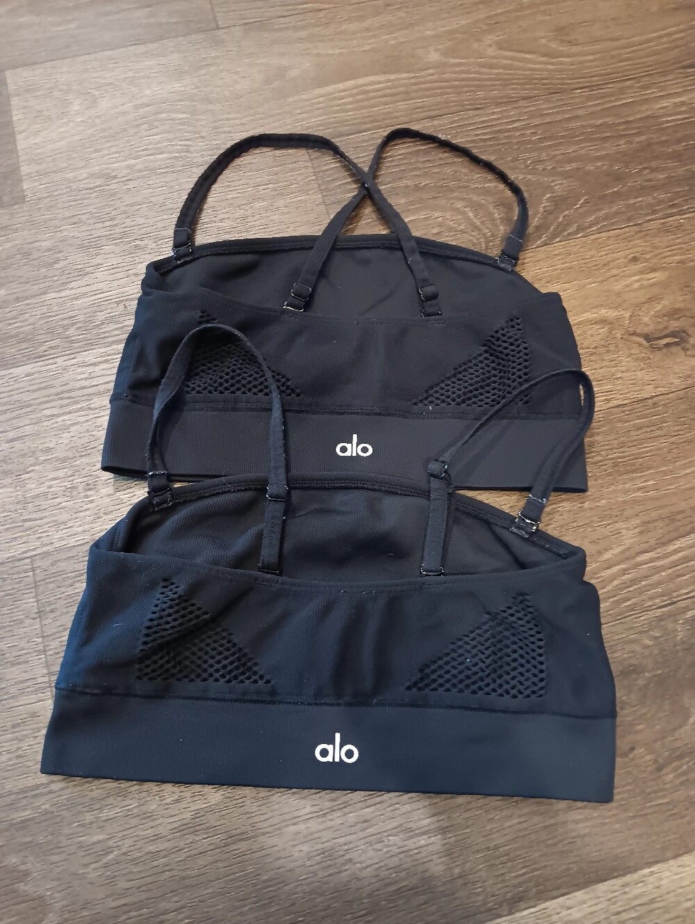 ALO Yoga Black Men's Sporty Twin-Pack Strappy Tops Sz Xs